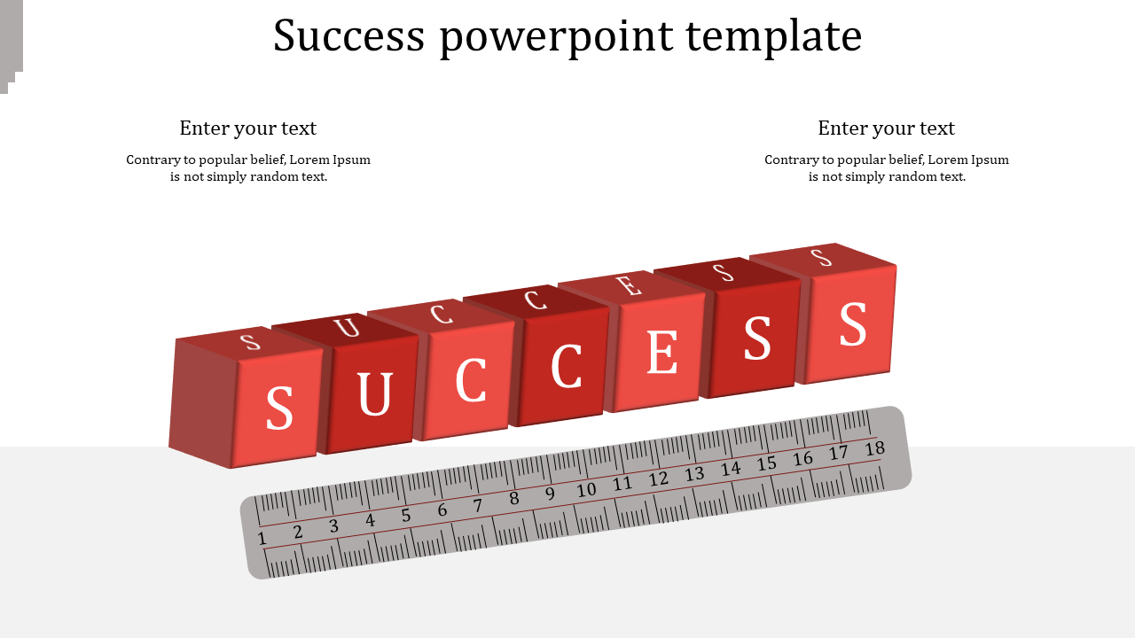 success powerpoint template-red